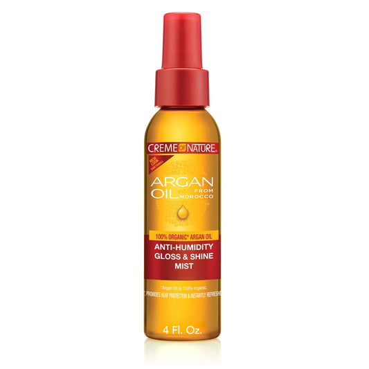 Creme of Nature Anti-Humidity Gloss & Shine Mist, Lightweight Frizz Control and Heat Protection, Infused with 100% Organic Argan Oil from Morocco, 4 Beauty & Personal Care Creme of Nature