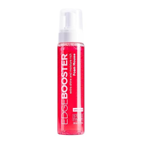 Style Factor EDGE BOOSTER Extra Shine & Moisture Rich Foam Mousse | Lightweight Styling for Curls, Waves, Braids, Locs & Protective Styles | Volume Beauty & Personal Care Style Factor