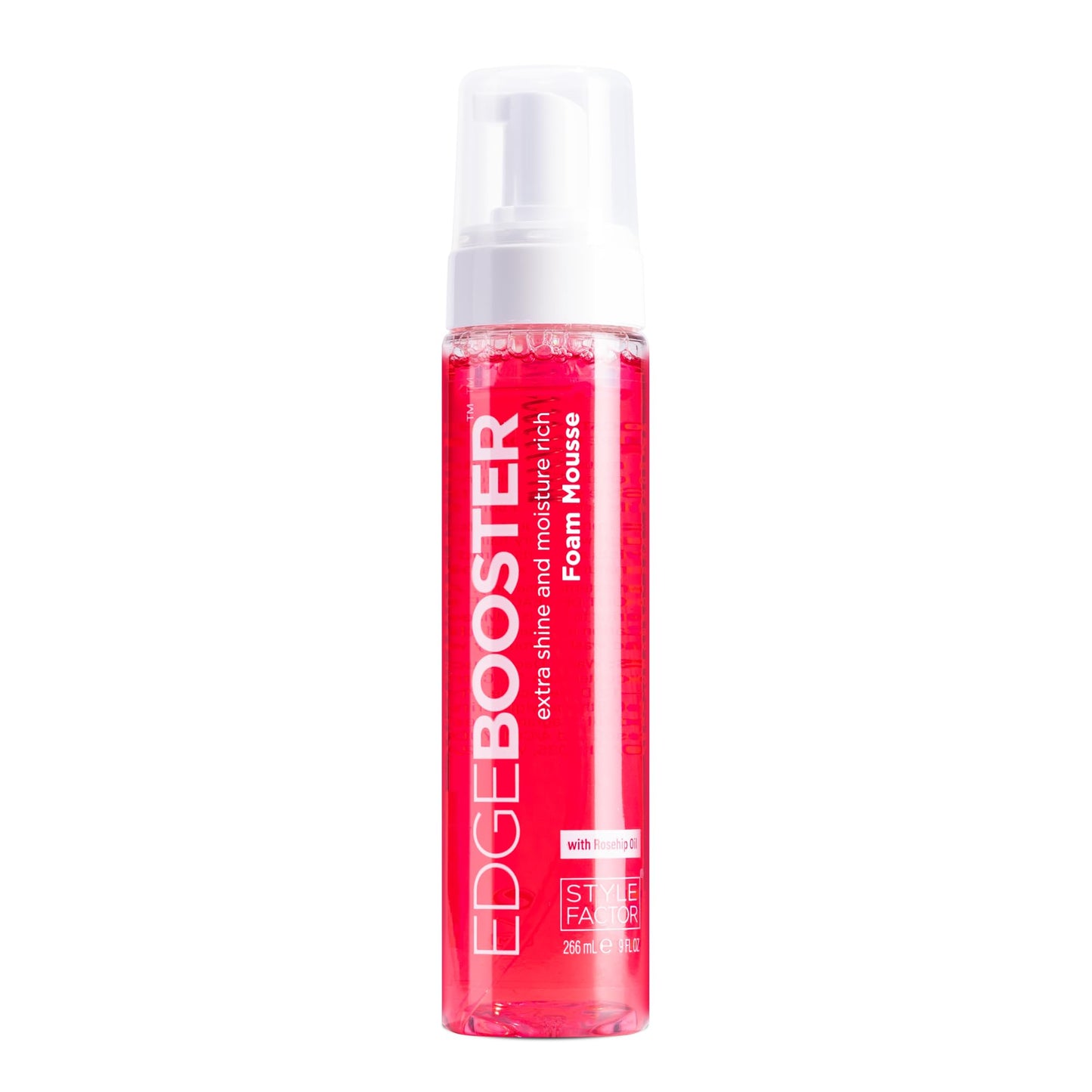 Style Factor EDGE BOOSTER Extra Shine & Moisture Rich Foam Mousse | Lightweight Styling for Curls, Waves, Braids, Locs & Protective Styles | Volume Beauty & Personal Care Style Factor