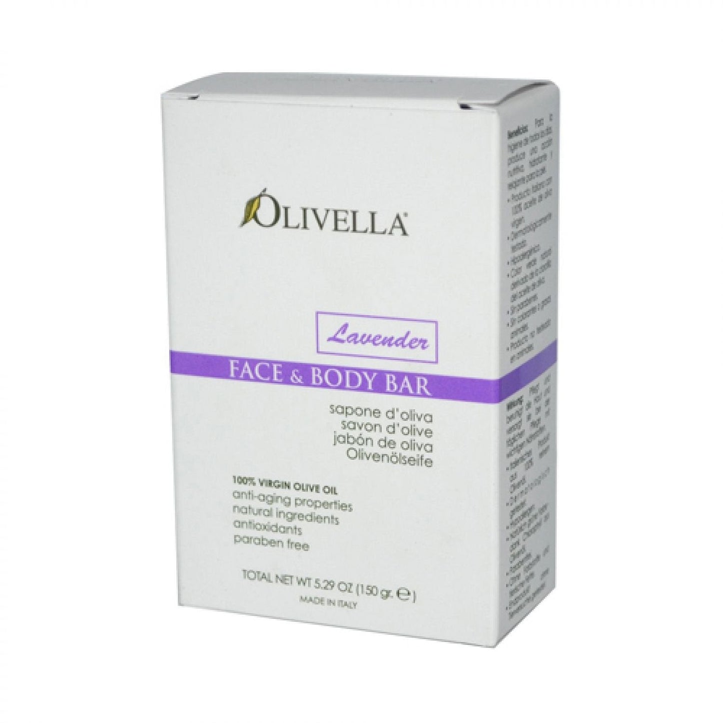 Olivella Face and Body Bar Soap, Lavender, 5.29 Ounce Beauty & Personal Care Olivella