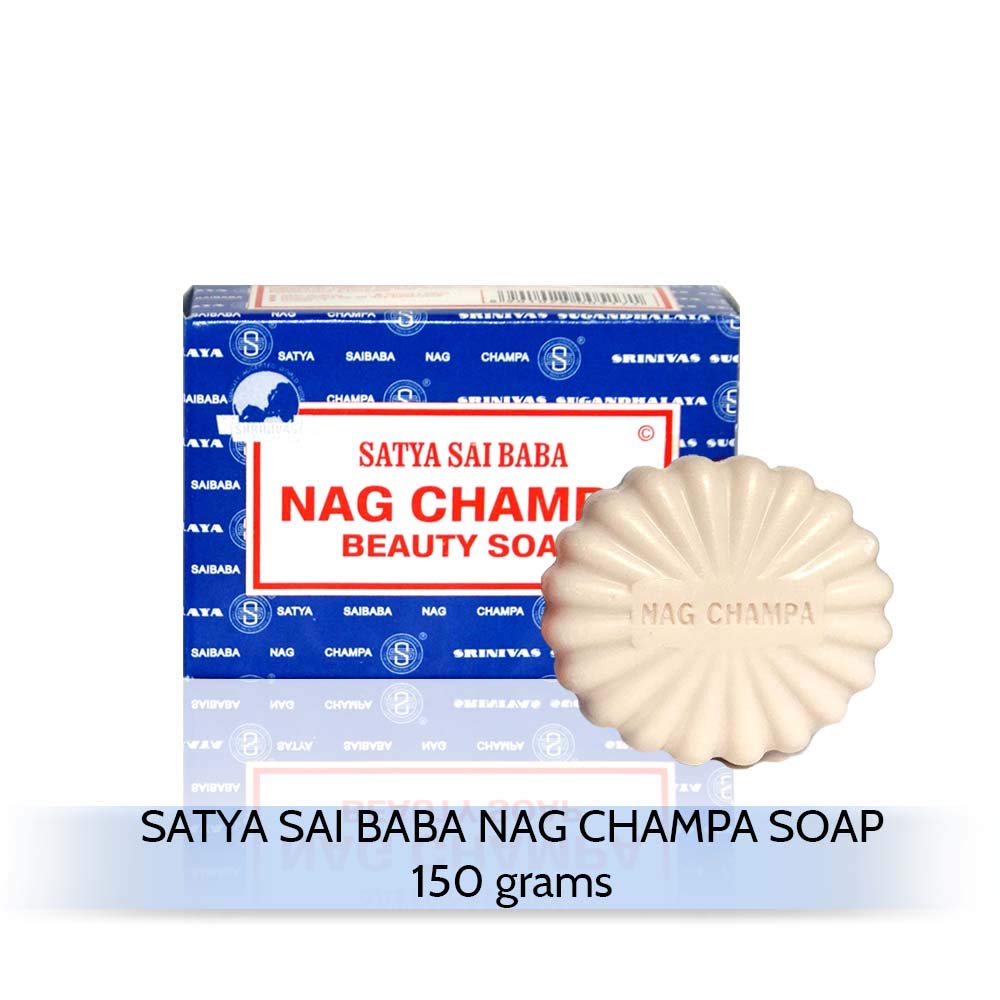 Satya Nag Champa: Sai Baba Natural Soap, Large, 150 g, 5 oz, 4 Piece Beauty & Personal Care Satya