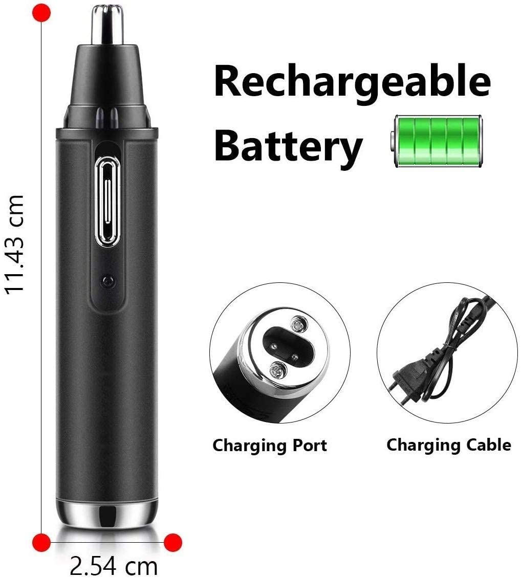 LEONYS Ear and Nose Hair Trimmer for Men, 4 in 1 USB Rechargeable Professional Eyebrow and Facial Hair Trimmer with Waterproof Head Double-Edge Beauty and Personal Care LEONYS