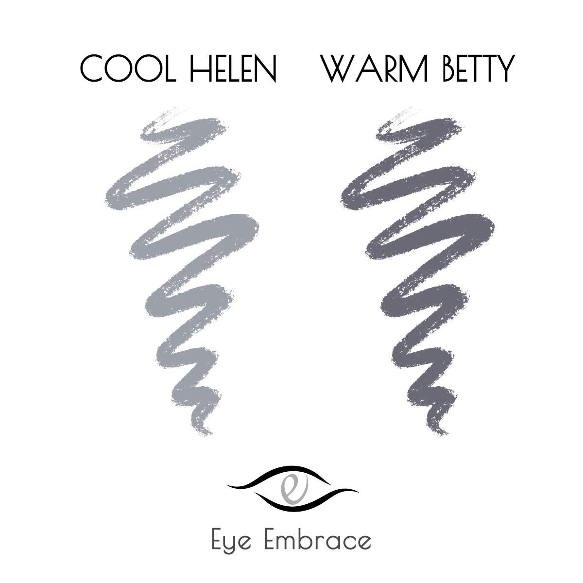 Eye Embrace Light Gray Eyebrow Pencils: Warm Betty & Cool Helen 2 Pack Bundle - Waterproof, Double-Ended Automatic Angled Tip & Spoolie Brush Beauty & Personal Care Eye Embrace