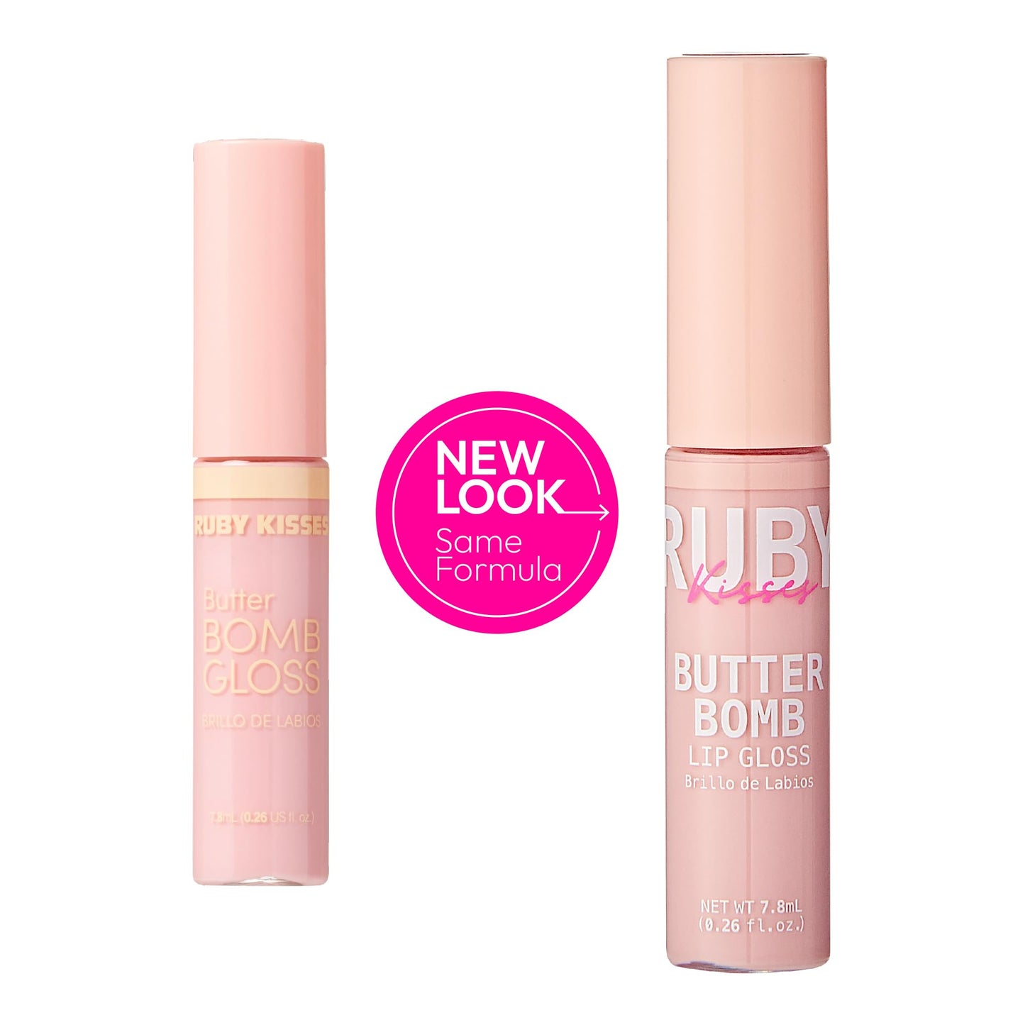 Ruby Kisses Lip Gloss Butter Bomb Gloss Non-Sticky Lip Gloss Vitamin E Natural Nude Lip Makeup - 7.8mL (0.26 US fl.oz) (Like A Virgin) Beauty & Personal Care Ruby Kisses