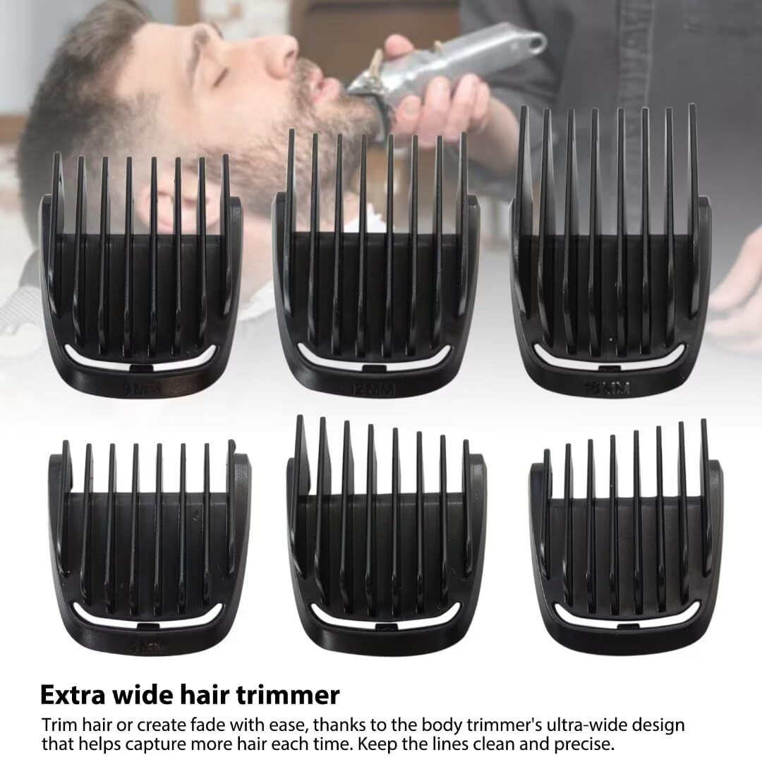 Unbrella 6Pcs Multigroom Trimmer Replacement T Blade Guide Comb Guard Set 4mm 9mm 12mm 16mm Compatible for Philips Norelco MG5700, MG5750, MG5760 Beauty and Personal Care Unbrella