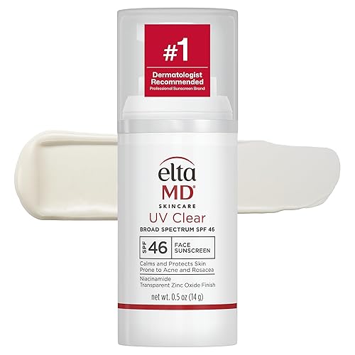 EltaMD UV Clear Face Sunscreen SPF 46, Oil Free Sunscreen with Zinc Oxide, Dermatologist Recommended, 0.5 oz Beauty & Personal Care EltaMD