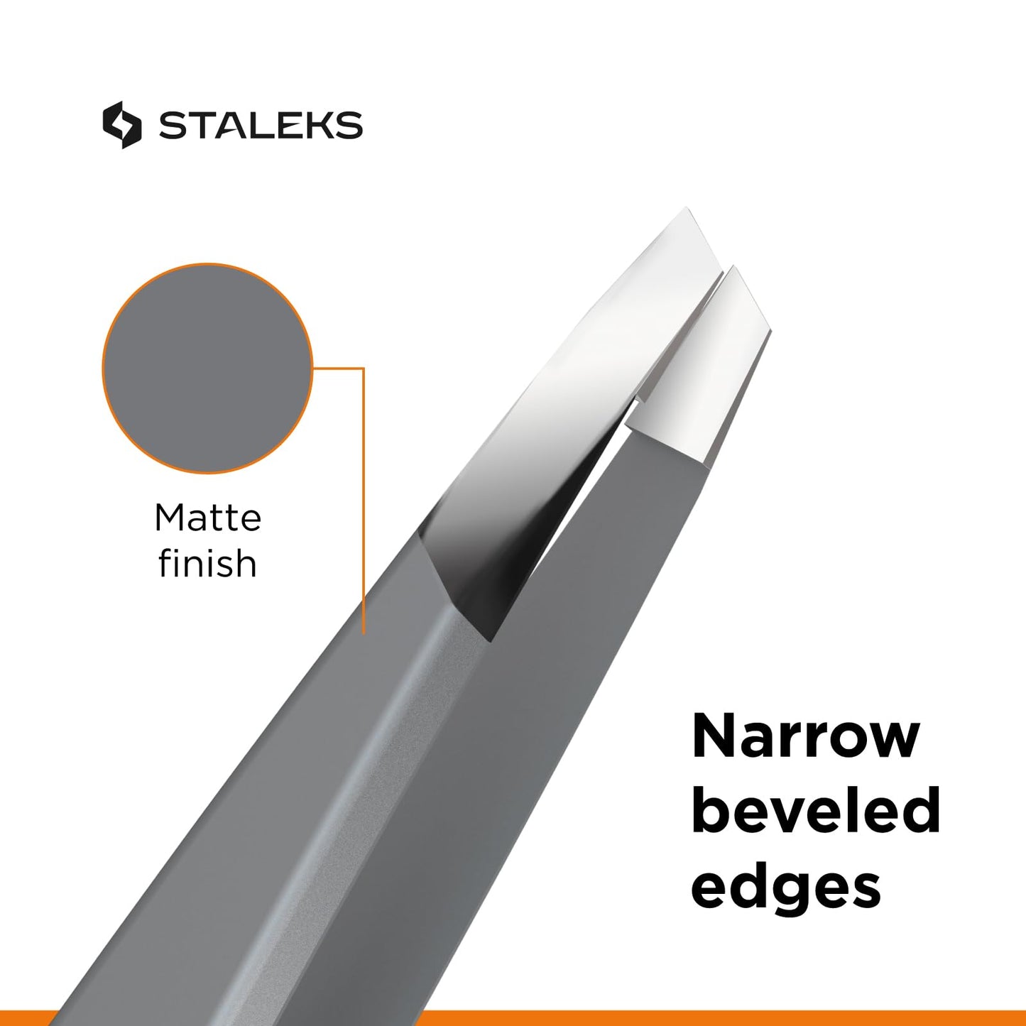 Staleks Pro Eyebrows Tweezers for Women - Bevel Tip Precise Tweezers for Eyebrow Shaping and Ingrown Hair Removal: Stainless Steel Tool Beauty and Personal Care STALEKS PRO