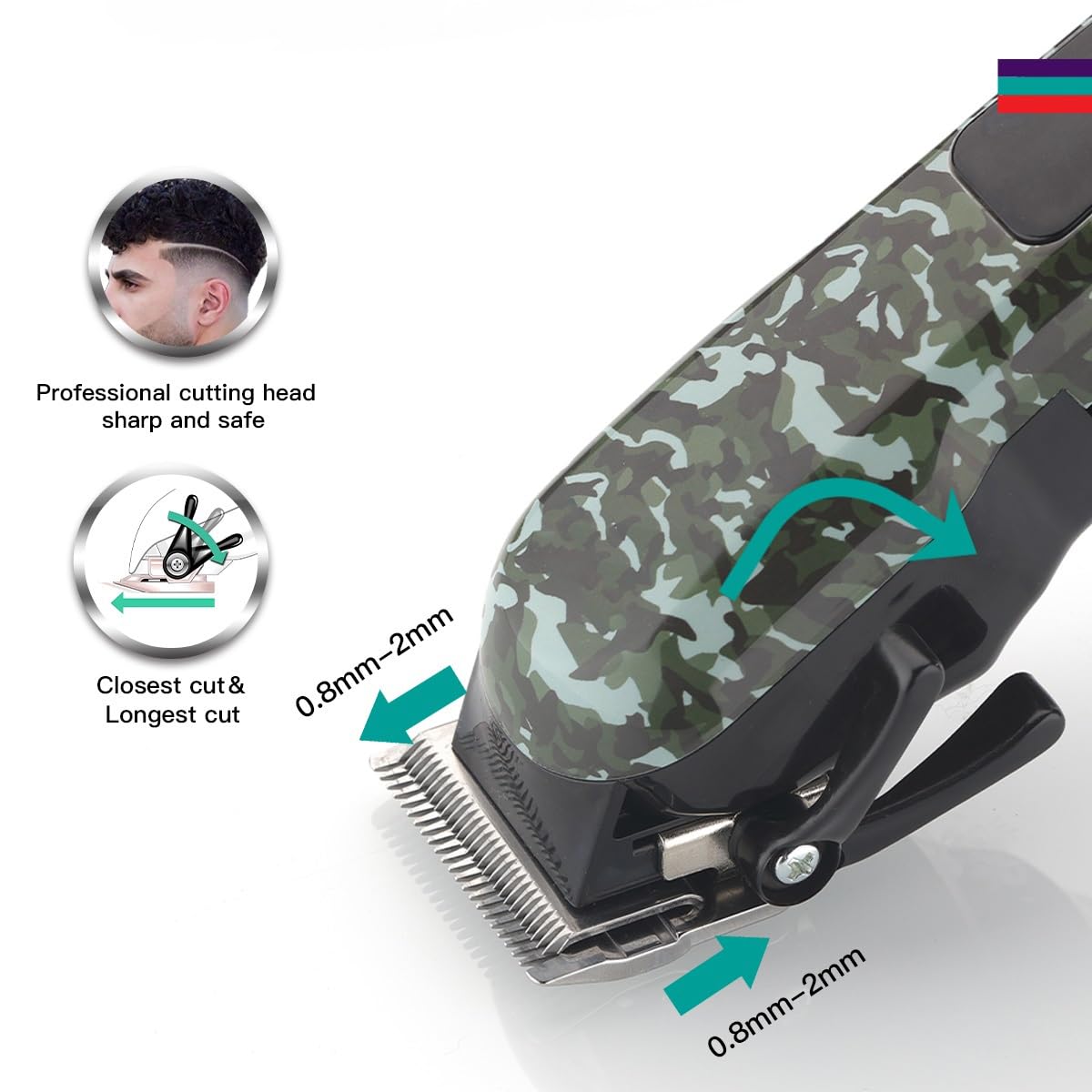GLESVOWIO Pro Hair Clipper Professional Trimmer Adjustable Cutting Machine Electric Barber Digital Display for Men Beauty and Personal Care GLESVOWIO