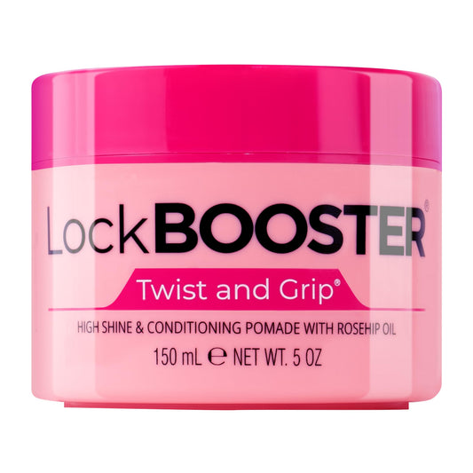 Style Factor Lock BOOSTER Twist & Grip Braid Gel (5 Oz.) with Rosehip Oil - Strong Hold, Flake-Free, Frizz-Free Hair Braiding Gel for Defined Beauty & Personal Care Style Factor