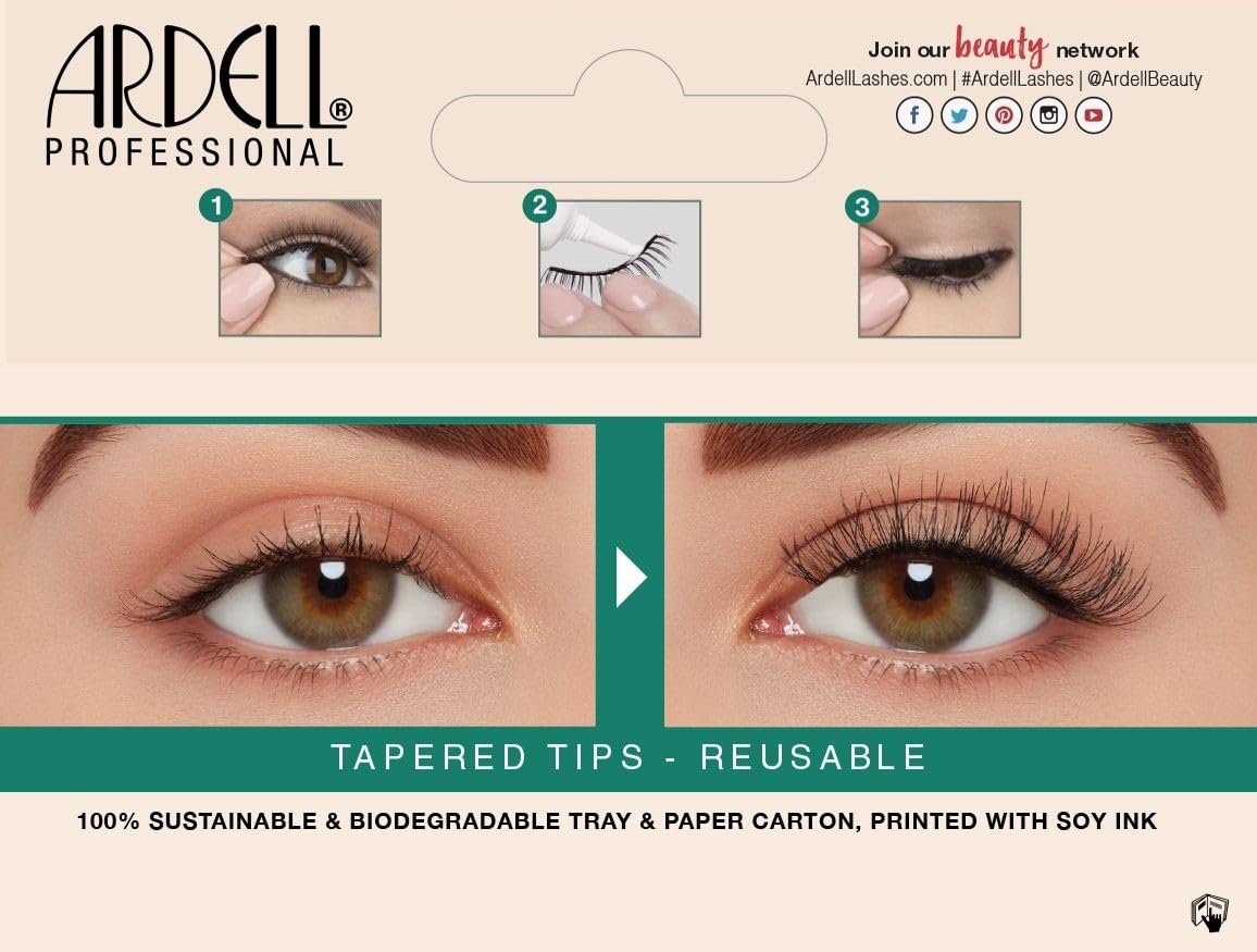 Ardell Eco Lashes 454, Light and Organic Cotton Band, Sustainable Fibers, 1-pair Beauty & Personal Care Ardell