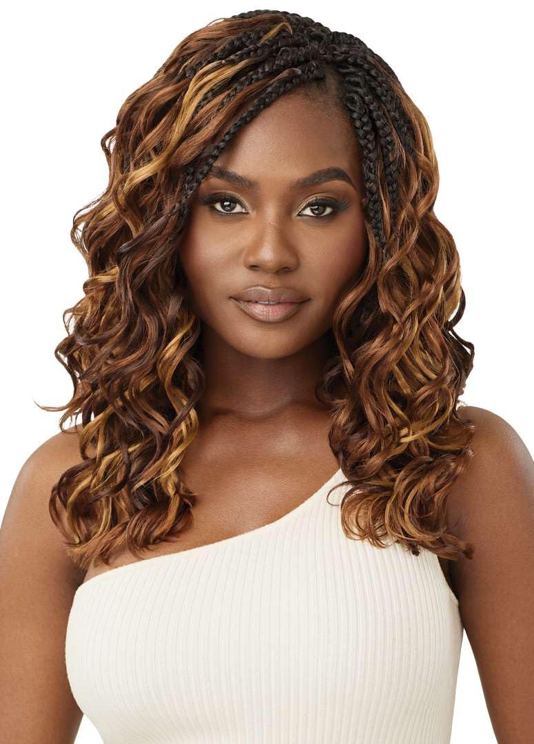 Outre X-Pression - Twisted Up - Boho Wet & Wavy Vibe Ocean Braid 14" 3X (DARK BROWN 2)