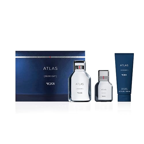 TUMI ATLAS [00:00 GMT] - Bold Cologne for Men with Citrus Fragrance Notes - 3.4 oz & 1.0 oz Eau de Parfum, 6.7 oz Body Wash Beauty & Personal Care TUMI