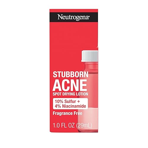 Neutrogena Stubborn Acne Spot Drying Lotion, Fragrance-Free Sulfur Acne Treatment Clears Acne By Drying Up & Shrinking Pimples, Paraben- & Oil-Free Beauty & Personal Care Neutrogena