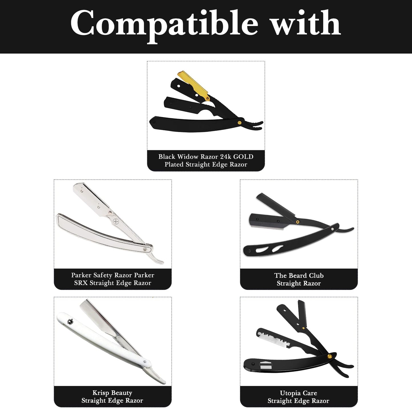 Linkidea 2 Pack Straight Razor Case, Nylon Travel Pouch for Barber Folding Shavette & Manual Razors, Protective Holder Bag (Black/Empty Case Only) Beauty and Personal Care Linkidea