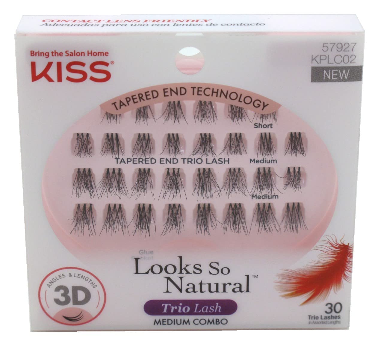 Kiss Ever-Ez Trio Lashes Medium Combo (6 Pack) Beauty & Personal Care KISS