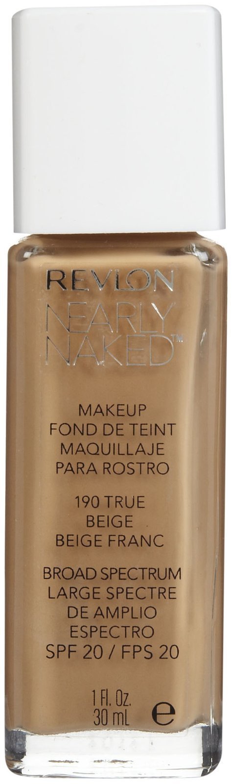 Revlon Nearly Naked Liquid Makeup Broad Spectrum SPF 20, #190 True Beige, 1 Fluid Ounce Beauty & Personal Care REVLON