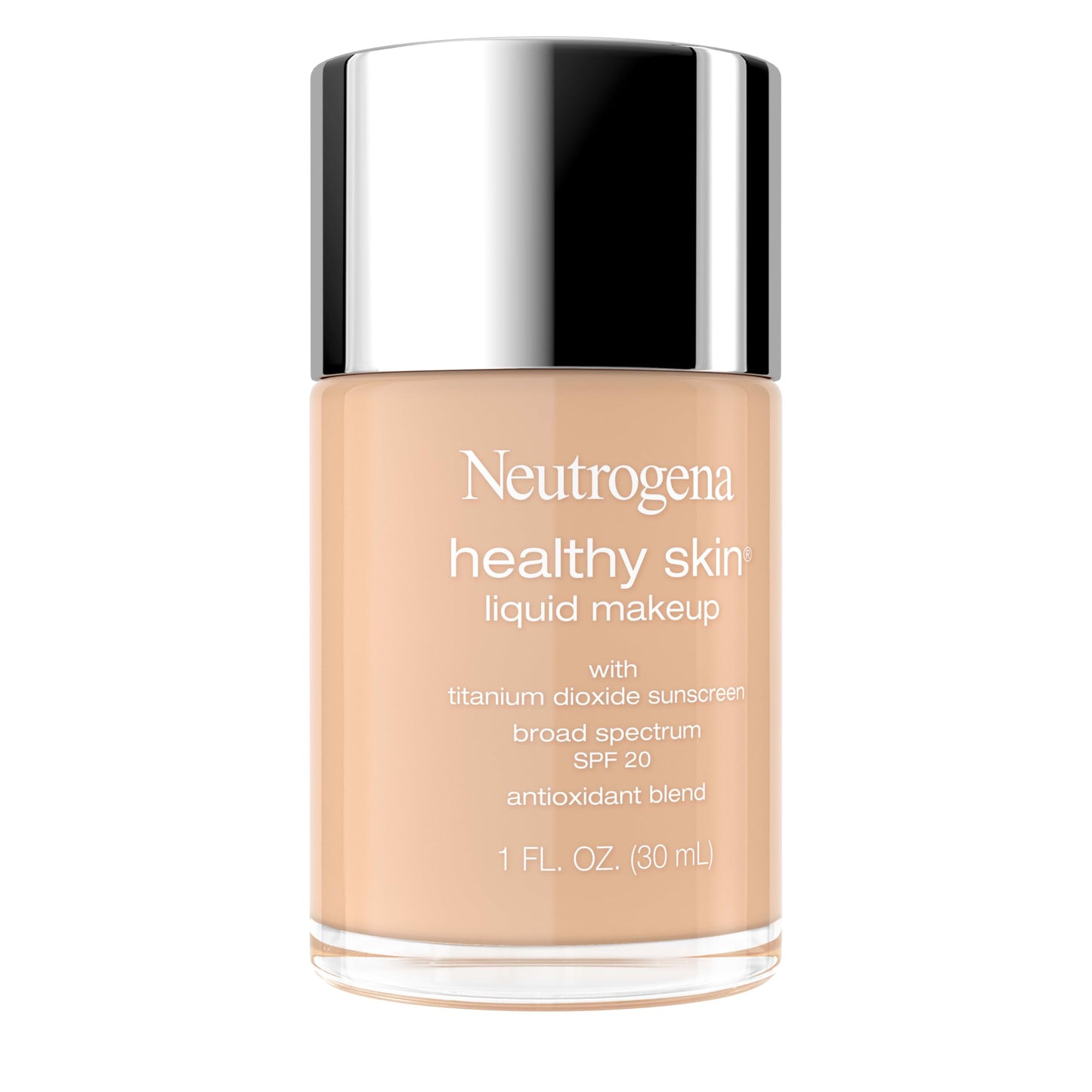 Neutrogena Healthy Skin Liquid Foundation Makeup Broad Spectrum SPF 20 Sunscreen, Medium Coverage, Vit B5, Antioxidants, All Day Wear, Cool Nude 220C Beauty & Personal Care Neutrogena