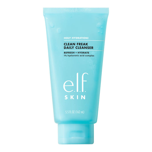e.l.f. SKIN Holy Hydration! Clean Freak Daily Cleanser, Gentle Hydrating Gel Face Cleanser, Made With Hyaluronic Acid, Vegan , 5.5 fl oz Beauty & Personal Care e.l.f.