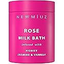 Calming Rose Coconut Milk Bath Soak Moisturize Soften Skin Honey Jasmine Vanilla Destress Luxury Spa Bath Salt Powder Stress Relief Gifts for Women Beauty & Personal Care New Miuz