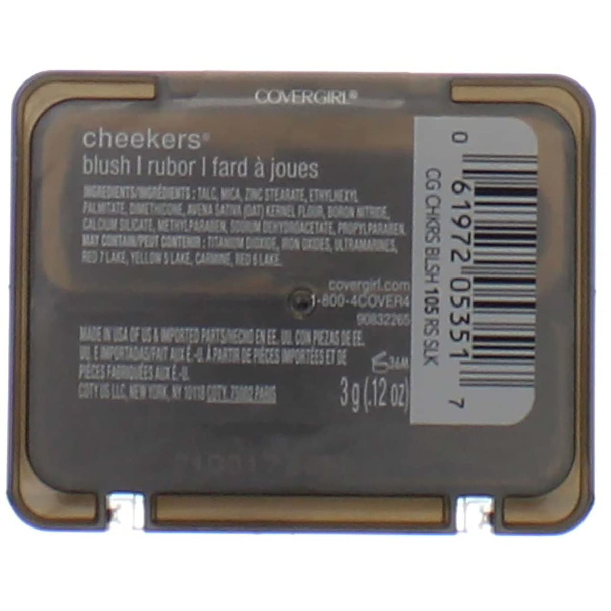 CoverGirl Cheekers Blush, Rose Silk [105], 0.12 oz (Pack of 2) Beauty & Personal Care COVERGIRL