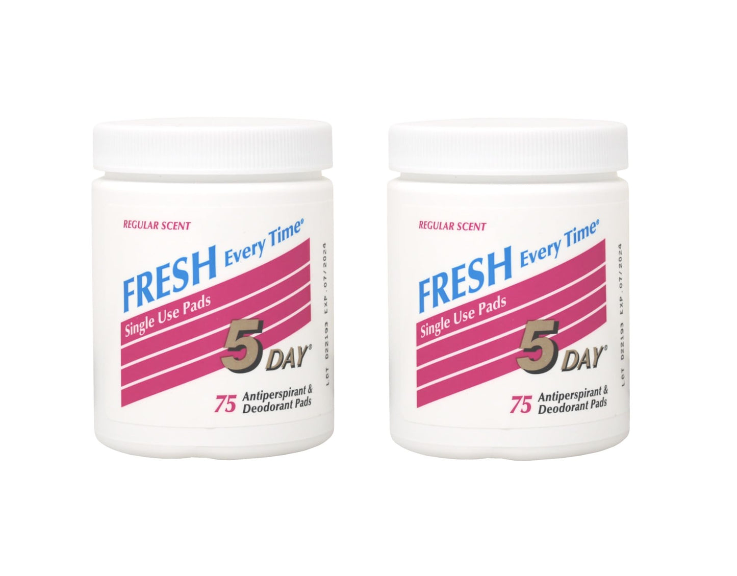 5 DAY Anti-Perspirant Deodorant Pads Regular Scent 75 Each (Pack of 2) Beauty and Personal Care 5-day
