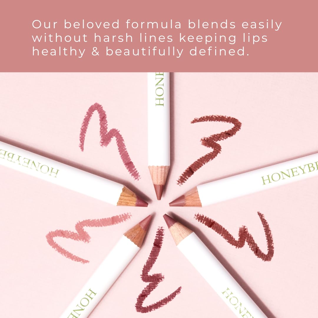 Honeybee Gardens Irresistible Lip Liner - Perfection Mocha Rose, Long-Lasting Lip Pencil, Smooth Precision Application, Vegan, Gluten-Free Beauty & Personal Care Honeybee Gardens