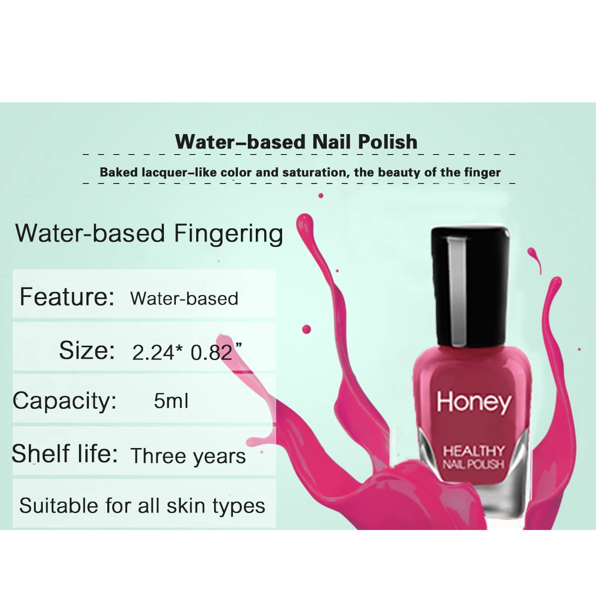 Tophany Non Toxic Nail Polish Set, Easy Peel Off and Fast Dry Nail Polish Set for Pack, Eco Friendly and Organic Water Based Nail Polish Beauty & Personal Care Tophany