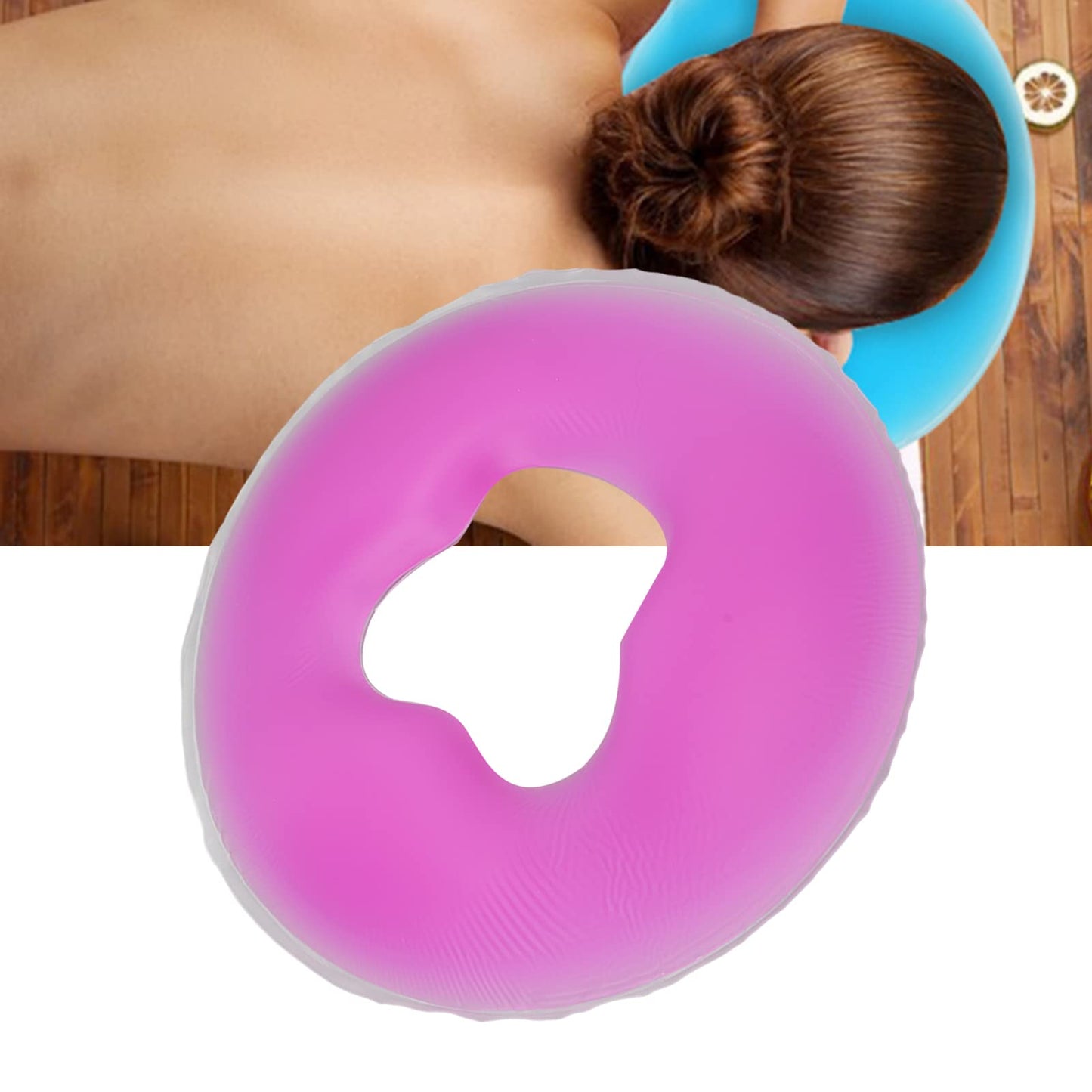 Sonew Silicone Face Massage Pillow, Round Soft Bottom Face Relax Pad for Beauty Salon Spa, Face Down Pillow for Man Woman Office Rest Beauty and Personal Care Sonew