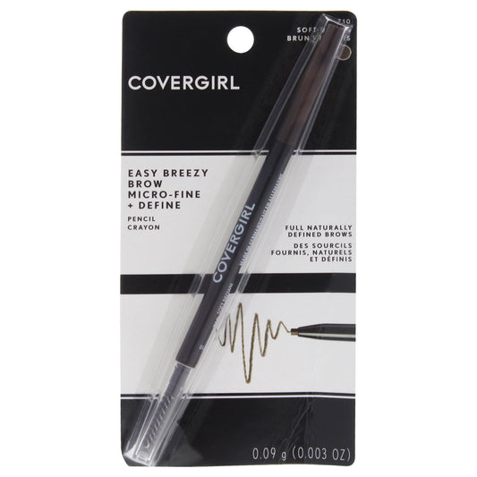 COVERGIRL Easy Breezy Brow Micro-Fine and Define Pencil, Soft Brown, 0.03 Pound , Brown Eyebrow Pencil, No Sharpening Needed, Built in Spoolie, Safe… Beauty & Personal Care COVERGIRL