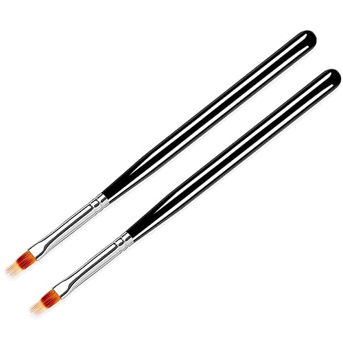 BQAN 2 Pc Nail Ombre Brush Pro Nail Art Tools, UV Gel Nail Art Painting Brush With Wood Handle Beauty & Personal Care BQAN