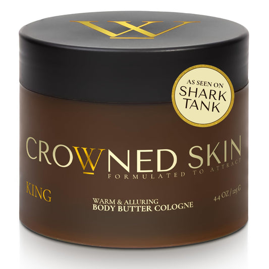 Crowned Skin King Cologned Body Butter for Men | Warm & Sensual | As Seen On Shark Tank | Scented with Sandalwood & Leather | Infused with Organic Beauty and Personal Care Crowned Skin Default Title