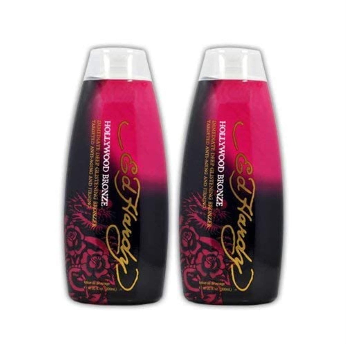Lot 2 Ed Hardy Hollywood Bronze Indoor Tanning Lotion Accelerator Bronzer Dark Beauty & Personal Care ED HARDY