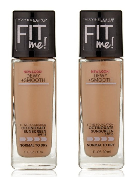 Maybelline New York Fit Me! Foundation, Classic Ivory [120], 1 oz (Pack of 2)