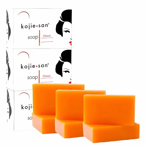Kojie San Skin Brightening Soap - The Original Kojic Acid Soap that Reduces Dark Spots, Hyper-pigmentation, & other types of skin damage with Flawless Beauty & Personal Care Kojie San