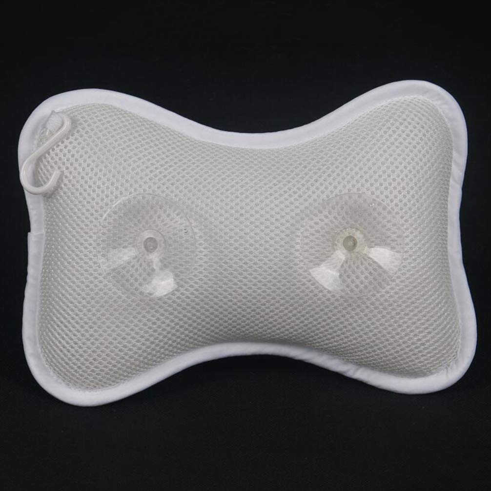 Heallily Bathtub Pillow 1 Pcs Soft Bath Pillow Supportive with Suction Cups for Neck and Shoulder Support Cushion (Grey) Beauty and Personal Care HEALLILY