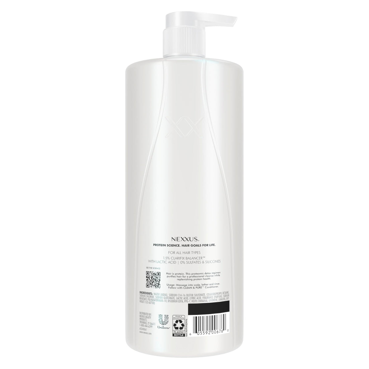 Nexxus Clean and Pure Clarifying Shampoo, With ProteinFusion, Nourished Hair Care Silicone, Dye And Paraben Free 33.8 oz Beauty & Personal Care Nexxus