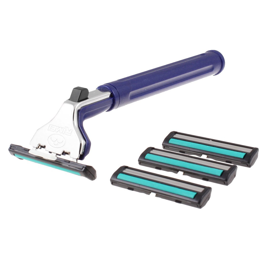 Ruilogod Navy Blue Handle Double Layer Blades Manual Shaver Razor (id: 57d 446 da6 f9e 92a Beauty and Personal Care Ruilogod
