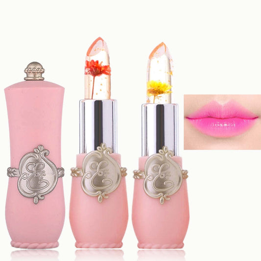 WENJLYJ 2PCS Crystal Flower Jelly Lipstick,Clear Lipstick with Flower Inside Magic PH Temperature Color Changing Lip Stick Tinted Lip Balm,Long Beauty & Personal Care WENJLYJ