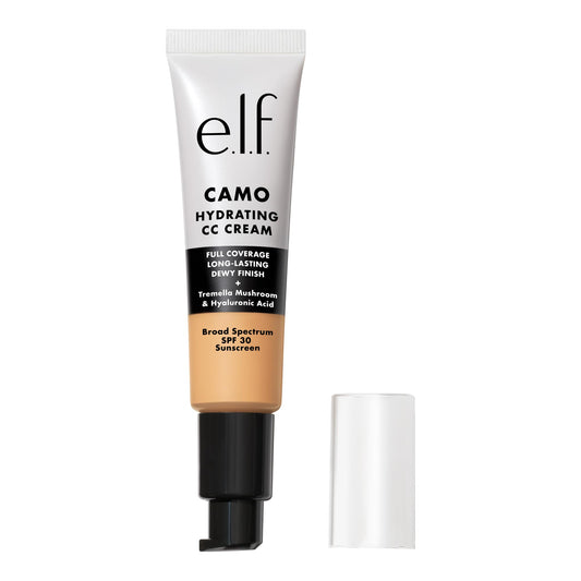e.l.f. Hydrating Camo CC Cream, SPF 30, Color Correcting Full Coverage Foundation For A Dewy Finish, Vegan , Light 280 N Beauty & Personal Care e.l.f.