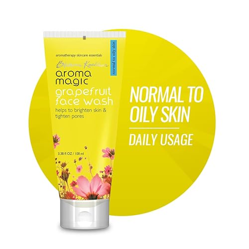 Aroma Magic Grapefruit Face Wash | Daily Cleanser for Normal to Oily Skin | Controls Oil, Tightens Pores, Revives & Refreshes Skin | Day & Night Use | Beauty & Personal Care Aroma Magic
