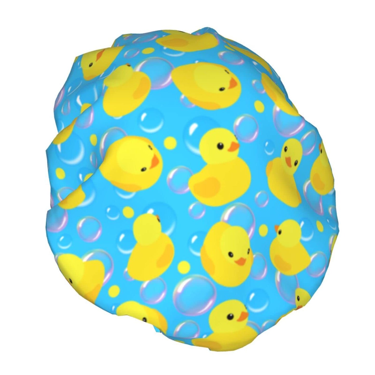Yellow Rubber Ducks Shower Cap For Women Adjustable Double Waterproof Layers Bathing Shower Hat Hair Protection Reusable Ladies Spa Salon Shower Hat Beauty & Personal Care Wizfuyq