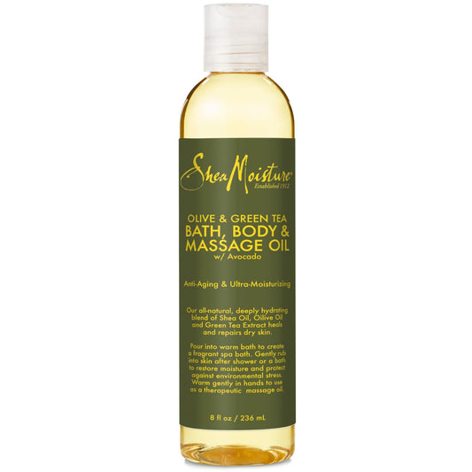 SheaMoisture Massage Oil - Olive & Green Tea with Avocado Oil, Deeply Moisturizing Bath & Body Massage Oils for Dry Skin, 8 Fl Oz Beauty & Personal Care Shea Moisture