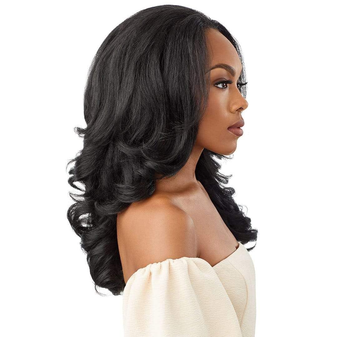 Outre Quick Weave Self Styled in 60 Seconds Neesha Soft & Natural New Half Wig Cap Laysflat Requires Less Leave Out NEESHA H301 (1B)