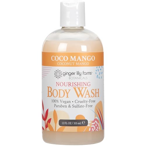 Ginger Lily Farms Botanicals Nourishing Body Wash, Coco Mango, 100% Vegan & Cruelty-Free, Coconut Mango Scent, 12 Fl Oz Beauty & Personal Care Ginger Lily Farms