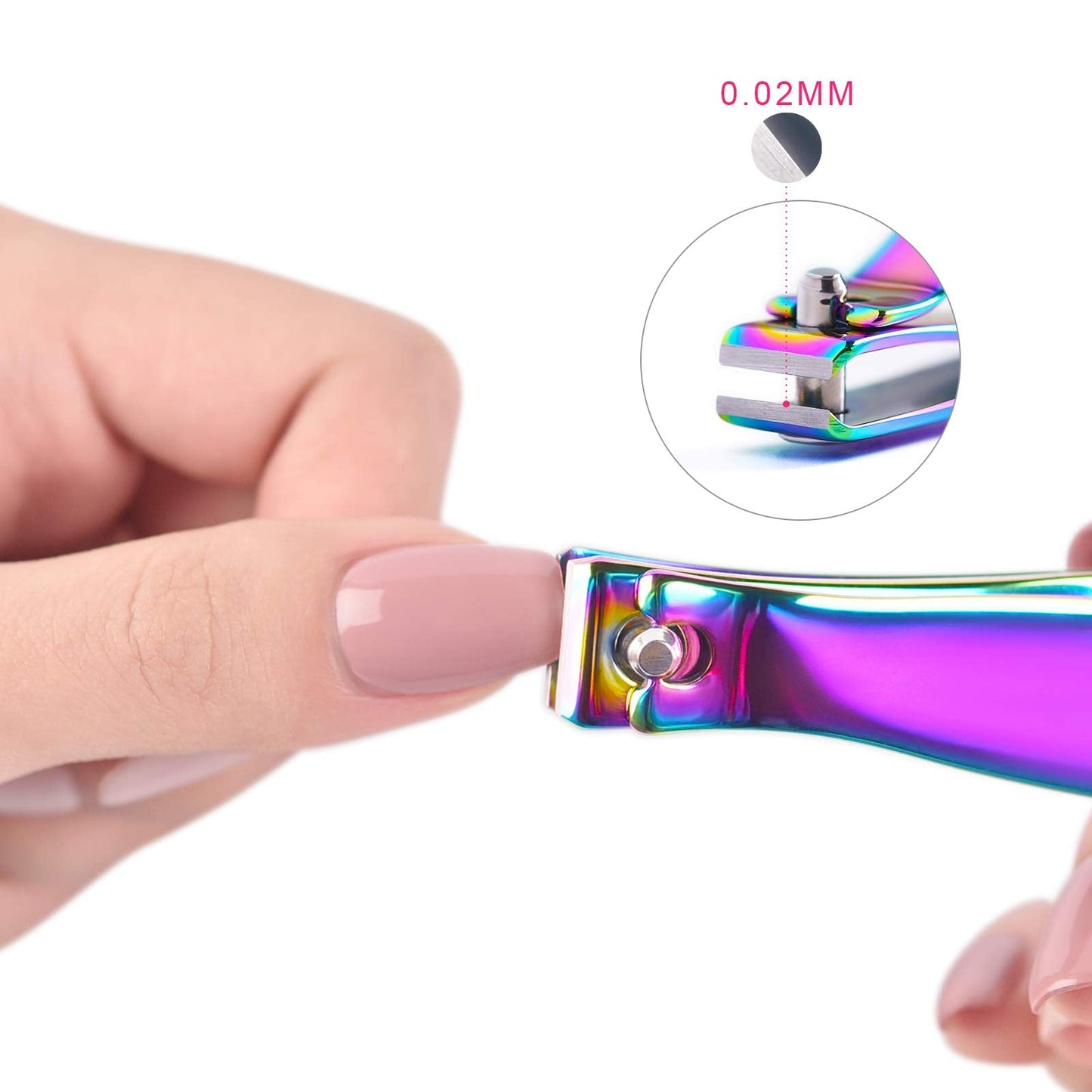 Rolabling Colorful Rainbow Nail Clippers Kit Fingernail Cutter and Toenail Cutter Glass Nail File Stainless Steel Clipper Pedicure and Manicure Nail Beauty & Personal Care Rolabling