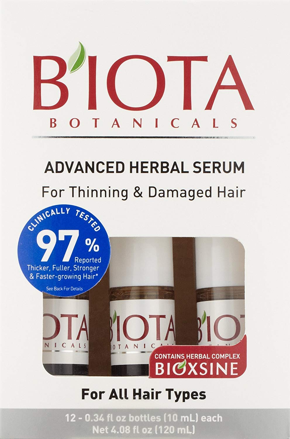 BIOTA BOTANICALS ADVANCED HERBAL CARE LEAVE-IN SERUM,12 count ,0.34 oz. Beauty & Personal Care Biota