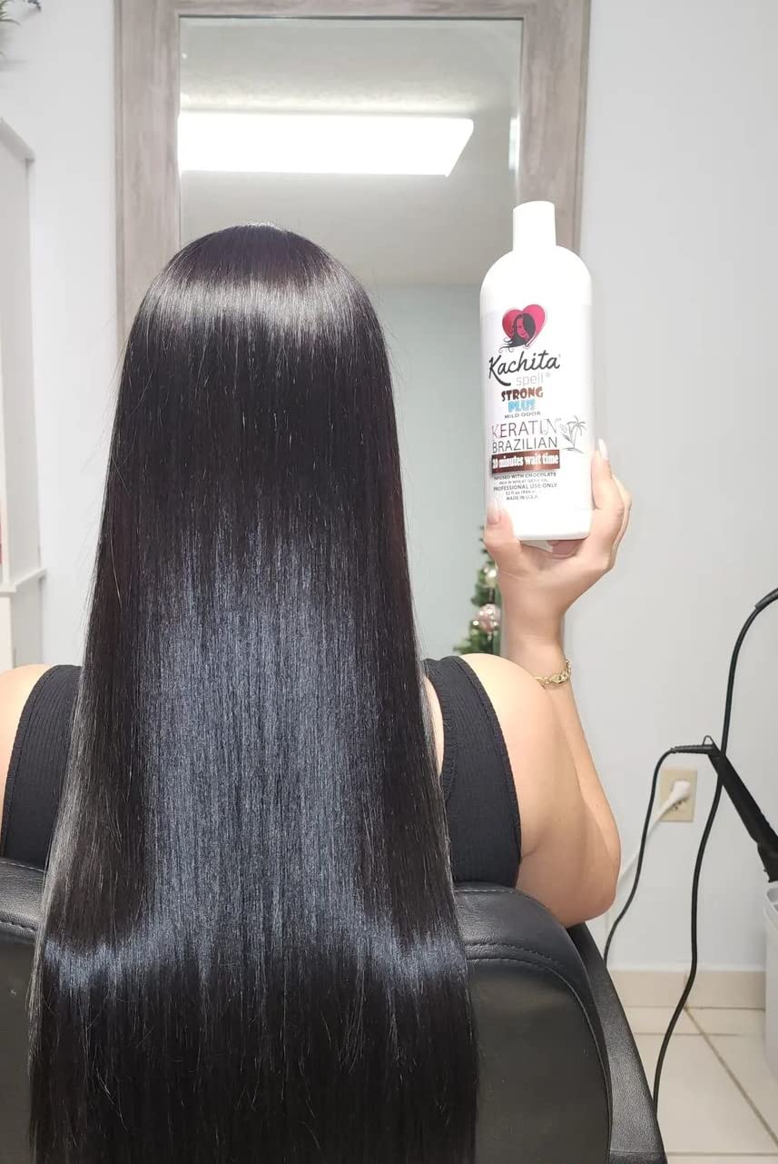 Kit NEW Brazilian Keratin Blowout Treatment Kachita Spell Chocolate 32 fl oz + Shampoo Conditioner for Keratin Treatments Beauty & Personal Care Kachita Spell