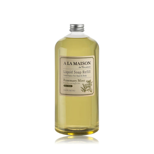 A LA MAISON Rosemary Mint Natural Hand Wash Made with Essential Oils - Biodegradable, Plant-Based, Vegan, Cruelty-Free 33.8 Fl Oz Refill Bottle, 1 Beauty & Personal Care A LA MAISON