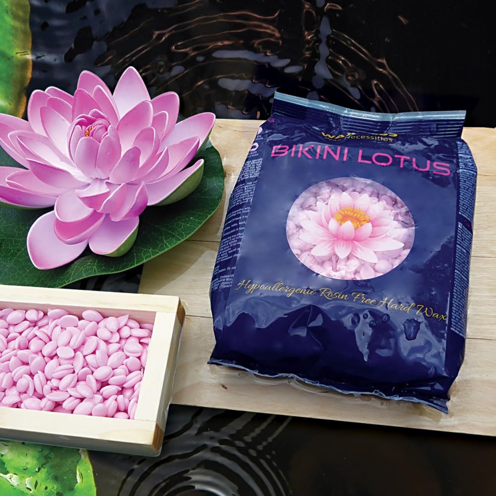Waxness Bikini Lotus Hard Wax Beads 0.8 lb (400 g) - Rosin-Free Stripless Wax for Bikini and Sensitive Areas, Professional Use - Made in Italy Beauty and Personal Care Waxness