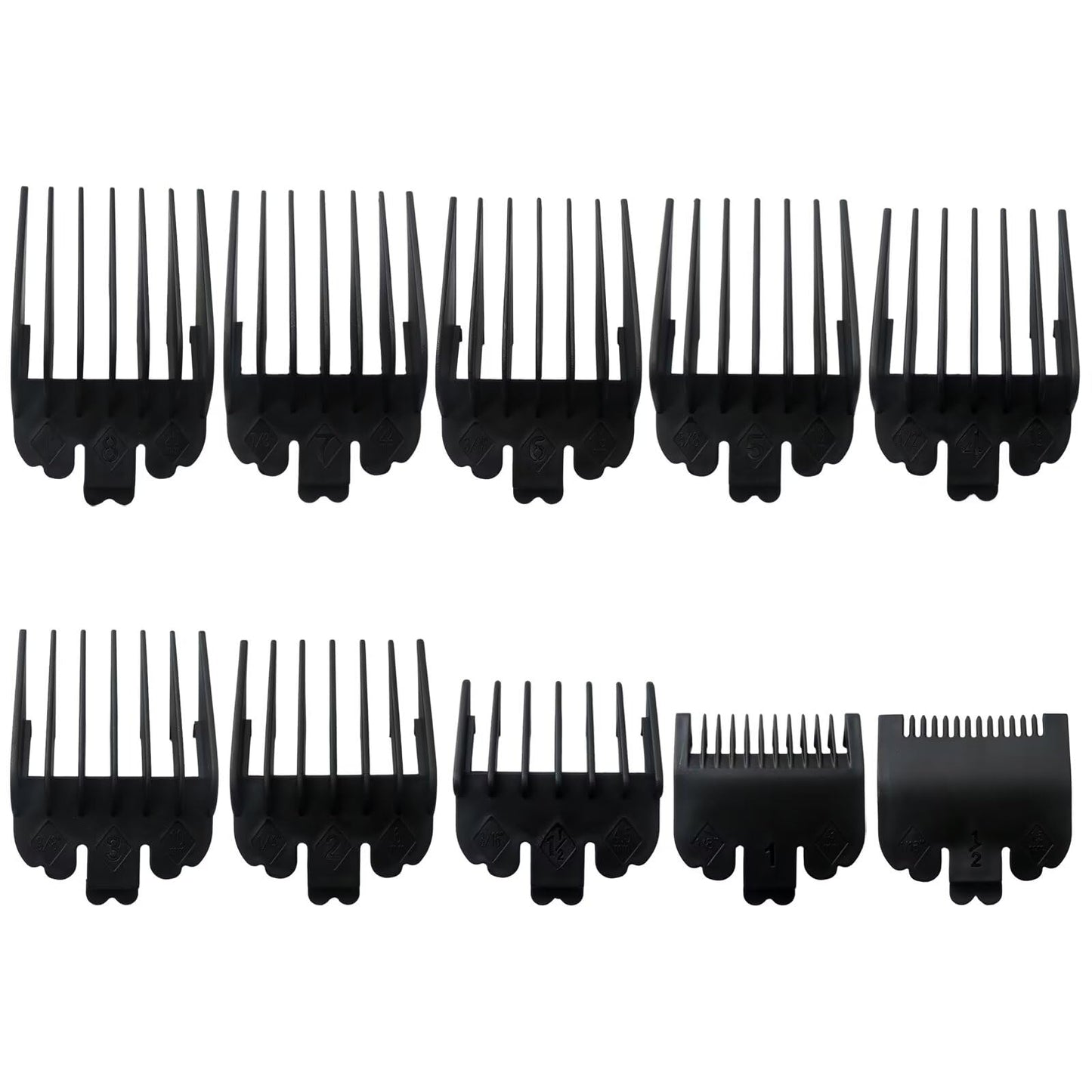 Smaeti 10-Piece Hair Clipper Guards Cutting Combs Fit for Limural K11S/Novah HCL-001/Surker K7S/K9C/K9S - Black Beauty and Personal Care Smaeti